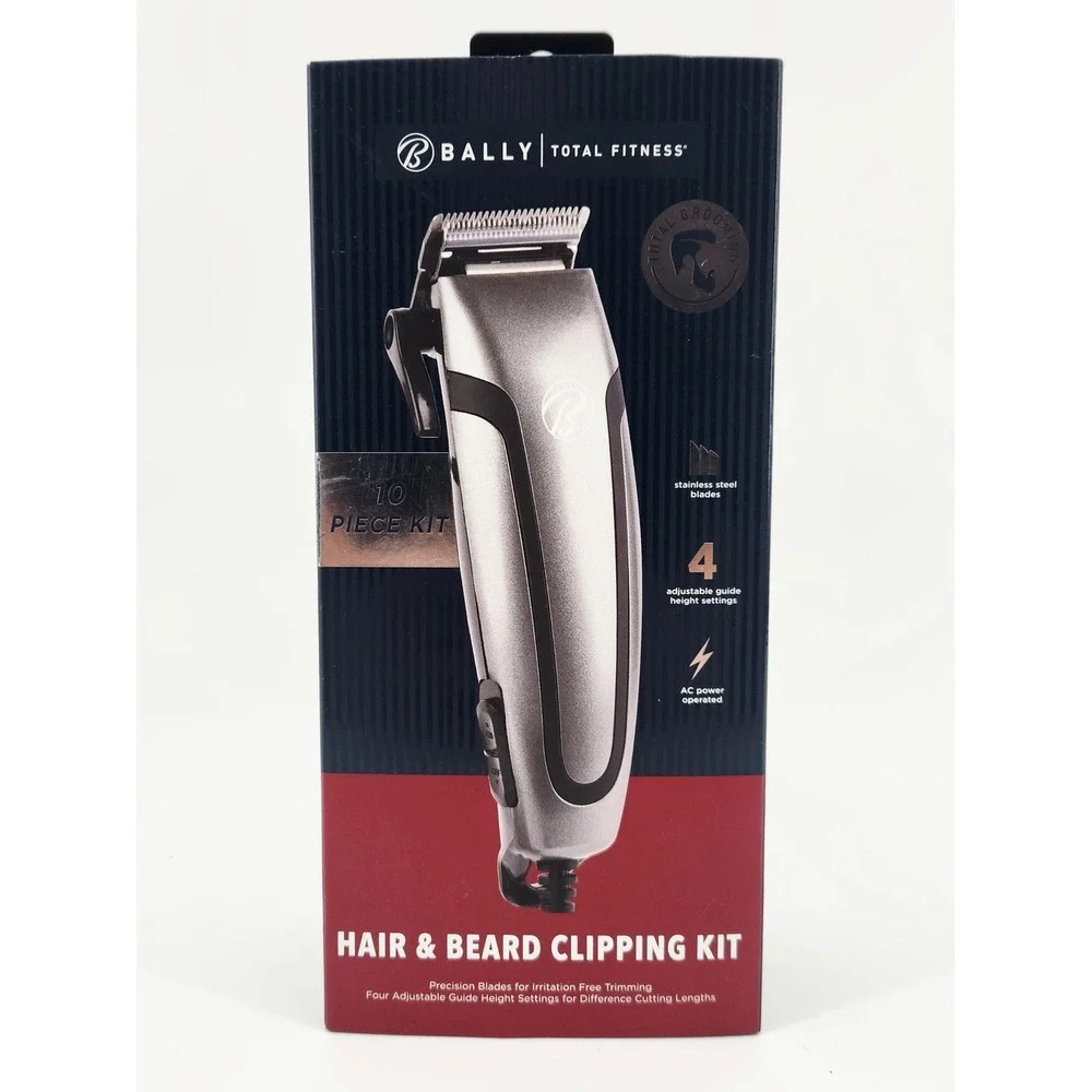 Bally Hair Beard Clipping Kit 10 Piece Set AC Power Precision Blades